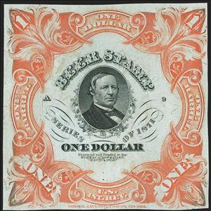 Stamp, Beer - Hugh McCulloch (1808-1895), United States of America,  , Beer, Famous People, Men, Politicians