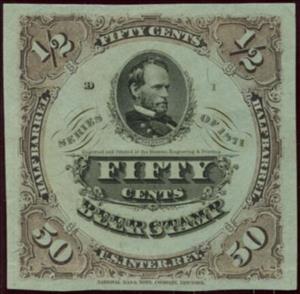 Stamp, Beer - William T. Sherman (1820-1891), United States of America,  , Beer, Famous People, Generals, Men, Military Officers