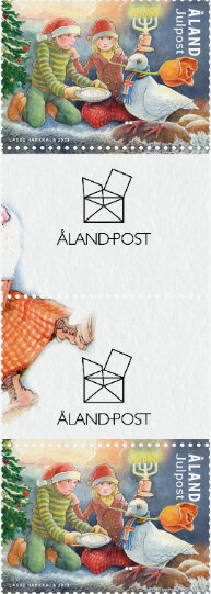 Gutter Pairs, Children and Dove, Åland Islands,  , Birds, Children, Christmas, Flowers, Lamps and Candles, Pigeons, Roses