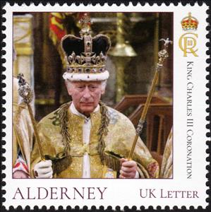 Stamp, King Charles III, Alderney,  , Royalty
