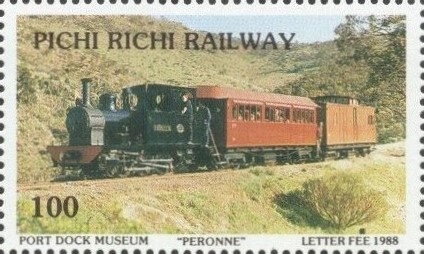 Stamp, "Peronne", Port Dock Museum, Australia,  , Locomotives, Railways