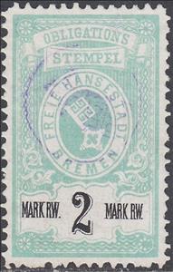 Stamp, Obligation, Bremen,  , Keys