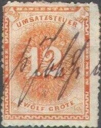 Stamp, Value Added Tax, Bremen,  , Numbers