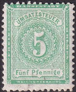 Stamp, Value Added Tax, Bremen,  , Numbers