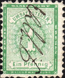Stamp, Value Added Tax, Bremen,  , Numbers