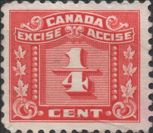Stamp, Numeral with three maple leaves on each side, Canada,  , Leaves, Numbers