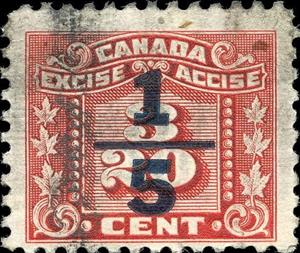 Stamp, Numeral with three maple leaves on each side, Canada,  , Leaves, Numbers