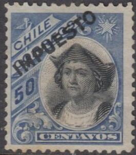 Stamp, Christopher Columbus (1451-1506), Chile,  , Discoverers, Discoveries, Explorers, Famous People, Men