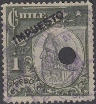 Christopher Columbus (1451-1506); IMPUESTO overprint