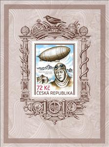 Souvenir Sheet, František Běhounek, Explorer, Czech Republic,  , Aircraft, Aviation, Explorers, Famous People