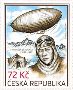 Stamp, František Běhounek, Explorer, Czech Republic,  , Aircraft, Aviation, Explorers, Famous People