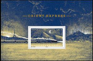 Souvenir Sheet, Orient Express, 140 Years, France,  , Railways