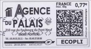 Stamp, Agence du Palais, France,  , Letters (Alphabet)