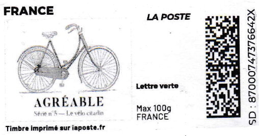 Agreable No 5 Velo Citadin. Redesign without laposte logo