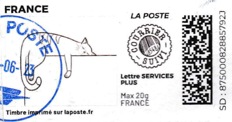Cat 3. Redesign without laposte logo. Courrier suivi