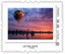 Championnat de France du Montgolfieres. Balloons red sky