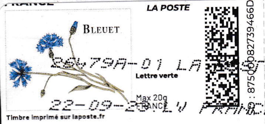 Cornflower. Bleuet . Redesign.without laposte logo