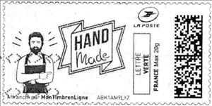 Stamp, Craftsman, Hand Made in black, France,  , Crafts