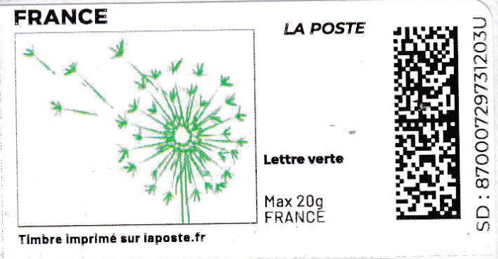 Dandelion Seed Head in colour. Redesign without laposte logo
