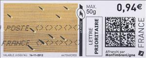 Stamp, Field of Hay or Straw bales, France,  , Agriculture, Crops