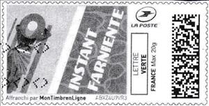Stamp, Instant Farniente in black, France,  , Beaches, Summer