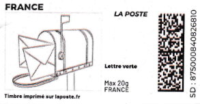 Stamp, Mail box. Redesign. without laposte logo, France,  , Mailboxes