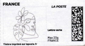 Monstera Leaf Woman's head big bow in her hair. Redesign