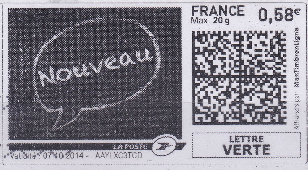 Nouveau. White chalk on blackboard