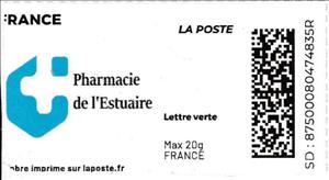 Stamp, Pharmacie de l'Estuaire, France,  , Pharmacies