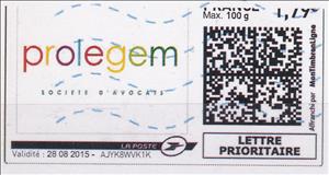 Stamp, Prolegem Societe Avocats, France,  , Lawyers - Advocates