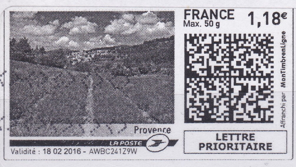 Provence Lavender Field in black