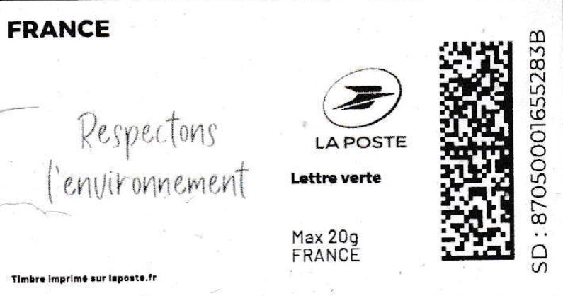 Respectons l'environnement. Redesign with laposte logo
