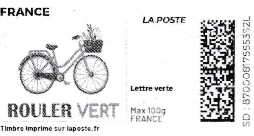 Ride Green. Rouler Vert. in black. Redesign no Laposte Logo
