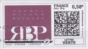Stamp, RPB Brunel Privard Regnard, France,  , Lawyers - Advocates, Logos