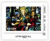 Stained Glass of Joan of Arc. Rouen