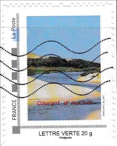 Stamp, Stream. Courant d'Huchet, France,  , Rivers, Streams