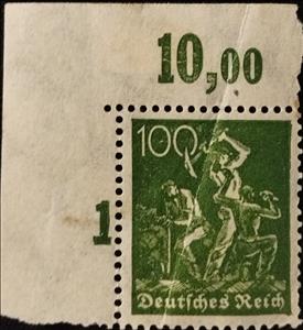 Stamp with Collectible Margin, Miner, German Realm,  , Miners, Mining