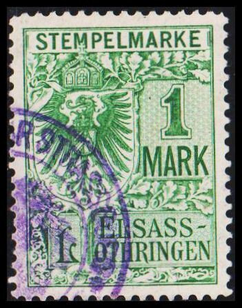 Elsass-Lothringen, 1 mark