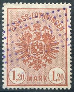 Stamp, Elsass-Lothringen, 1.20 mark, German Realm,  , Coats of Arms