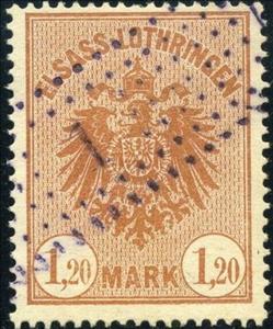 Stamp, Elsass-Lothringen, 1.20 mark, German Realm,  , Coats of Arms