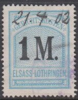 Stamp, Elsass-Lothringen, Court Costs, 1 mark, German Realm,  , Numbers