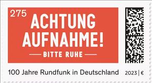 Stamp, Radio Broadcasting in Germany, Centenary, Germany, Federal Republic,  , Anniversaries and Jubilees, Radio, Telecommunication