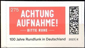 Stamp, Radio Broadcasting in Germany, Centenary, Germany, Federal Republic,  , Anniversaries and Jubilees, Radio, Telecommunication