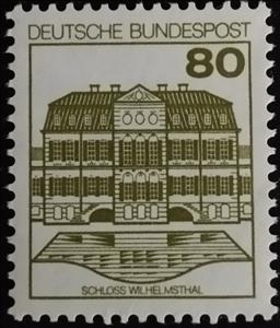 Stamp, Wilhelmsthal Castle, Germany, Federal Republic,  , Buildings, Castles, Fortresses / Strongholds, Palaces