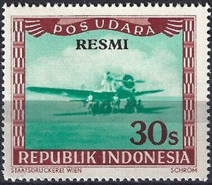 Stamp, Airplane, Indonesia,  , Aircraft, Aviation