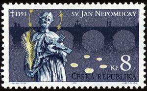 Stamp, ST. JOHN OF NEPOMUK, Czech Republic,  , Saints, Bridges