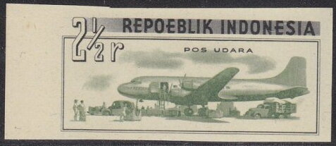 Stamp, Blockade Airplane, Indonesia,  , Aircraft, Aviation