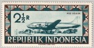 Stamp, Blockade Airplane, Indonesia,  , Aircraft, Aviation