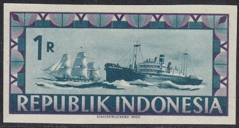 Stamp, Blockade Issues, Indonesia,  , Sailing Ships, Ships