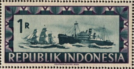 Stamp, Blockade Issues, Indonesia,  , Sailing Ships, Ships